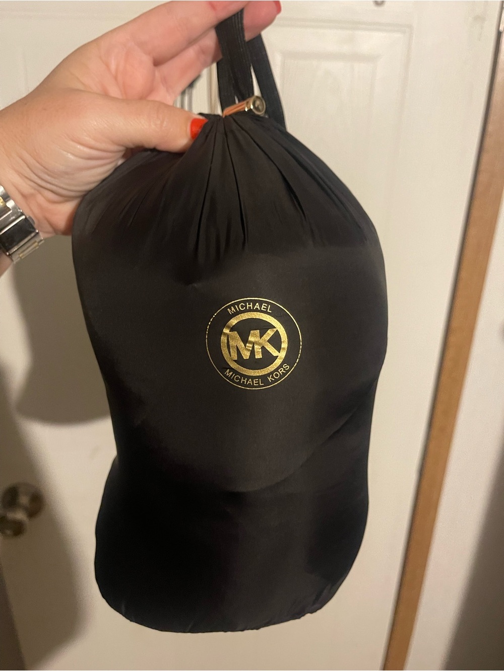 Michael Kors Black Quilted Puffer Jacket with Gold Zippers - Picture 5 of 6